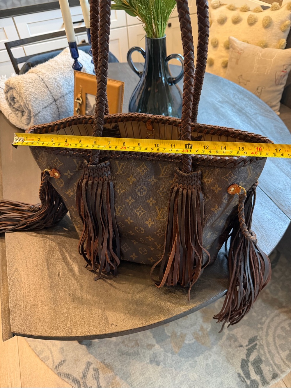 Louis Vuitton Neverfull Tote refurbished by Leather and Vodka - Picture 7 of 8